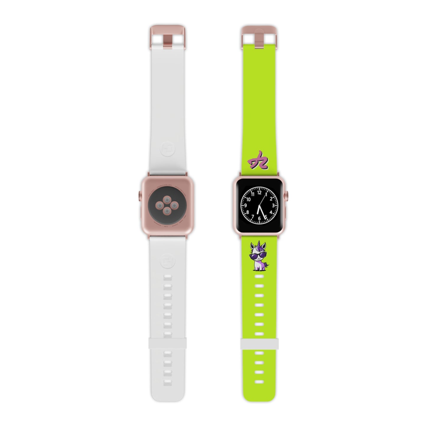 2TG (Lina Unicorn), Rubber Watch Band for Apple Watch (Neon)