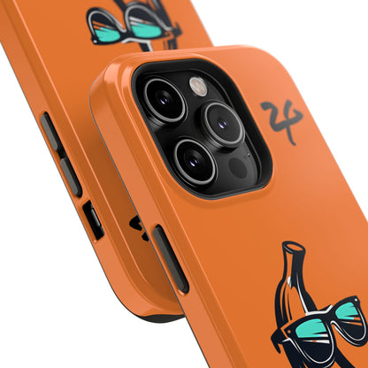 2 Tired Gorillaz, (2TG Sigma Banana) Impact-Resistant Cases (Orange/Black)