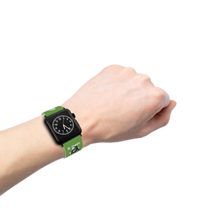 2 Tired Gorillaz, Rubber Watch Band for Apple Watch (Green)