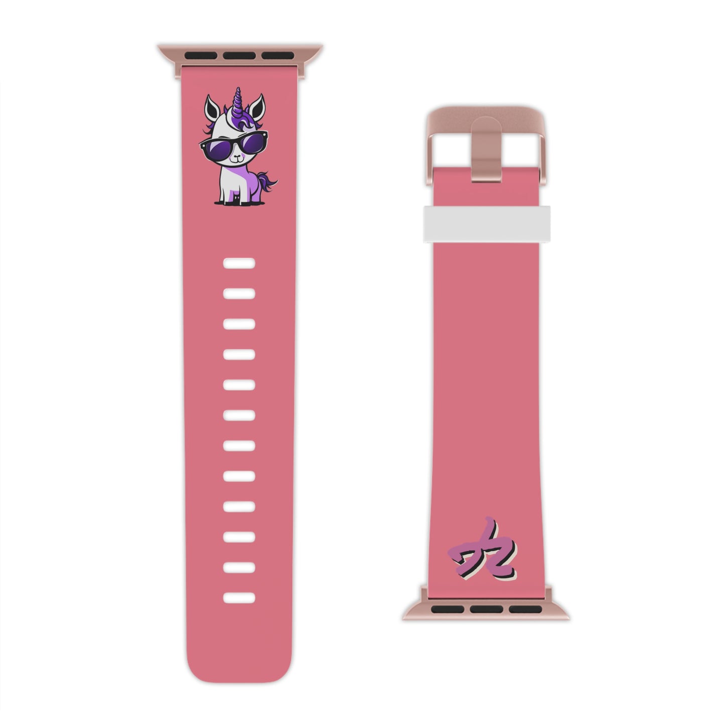 2TG (Lina Unicorn), Rubber Watch Band for Apple Watch (Cotton Candy)