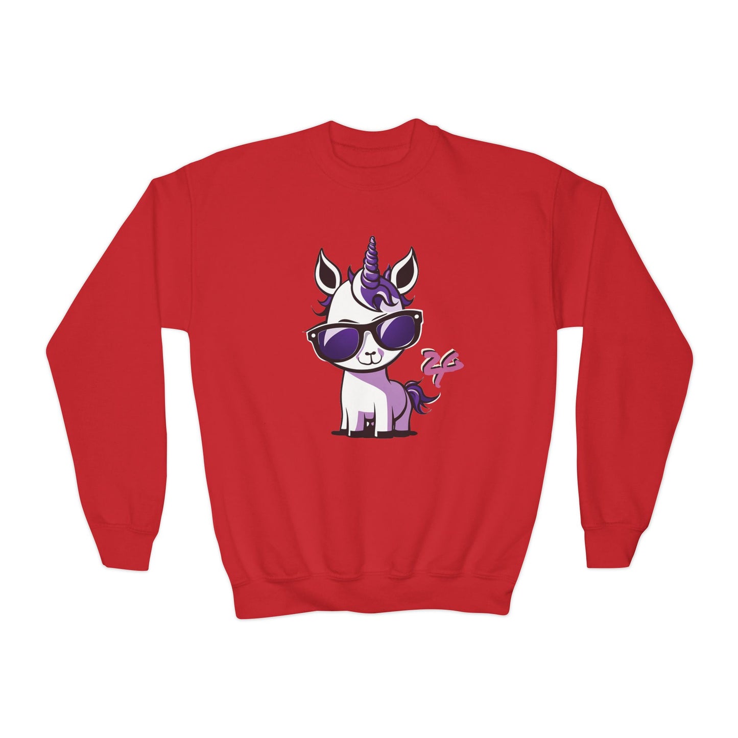 2 Tired Gorillaz, (Lina Unicorn) Teen Crewneck Sweatshirt