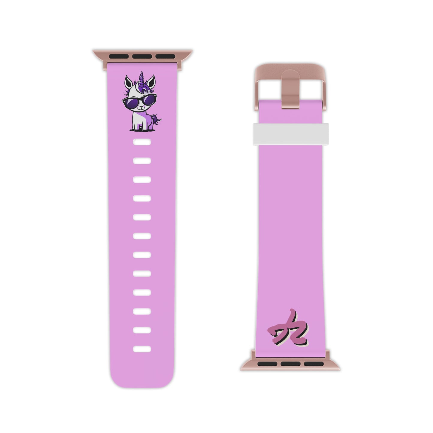 2TG (Lina Unicorn), Rubber Watch Band for Apple Watch (Cotton Candy)