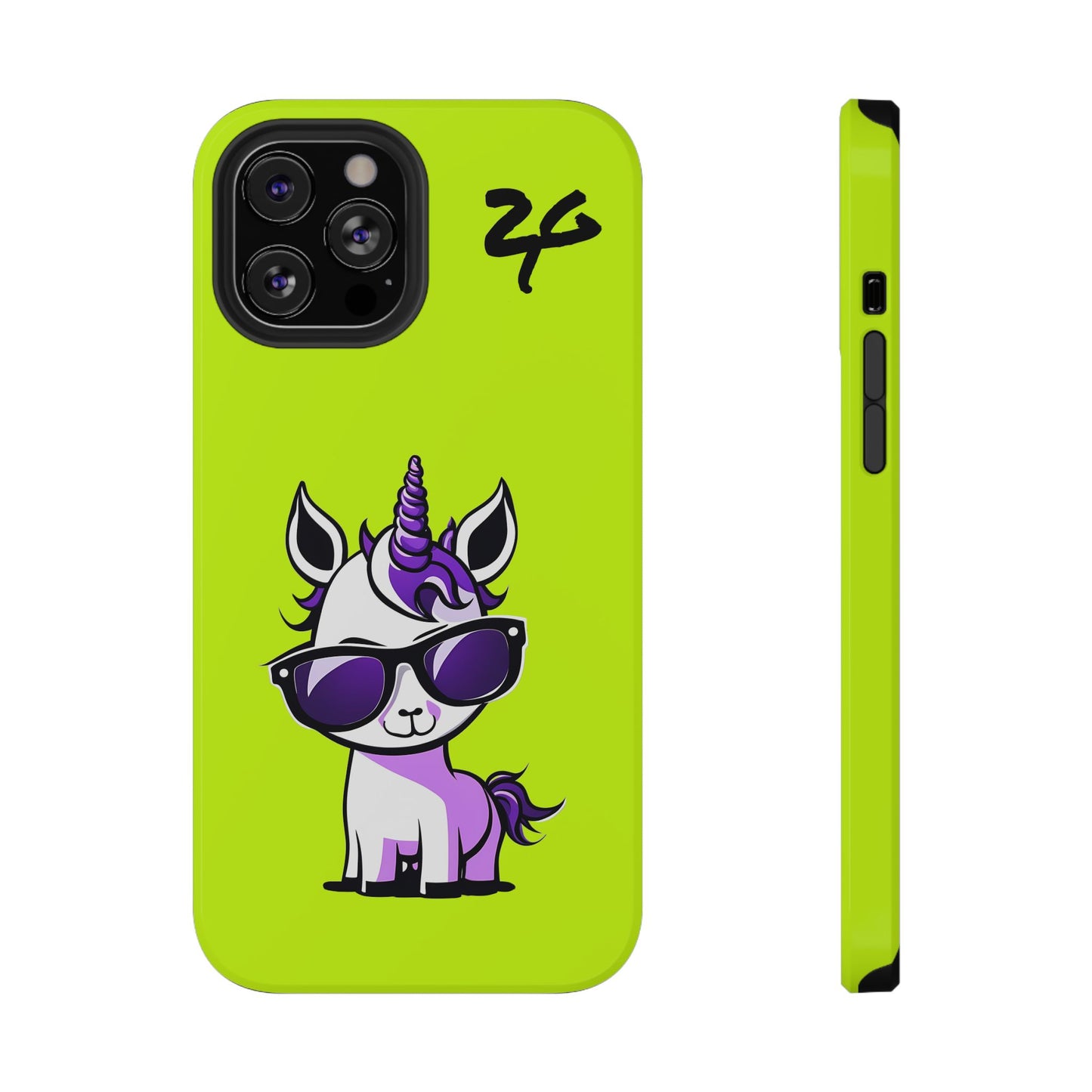 2 Tired Gorillaz, (2TG Lina Unicorn) Impact-Resistant Cases (Neon)