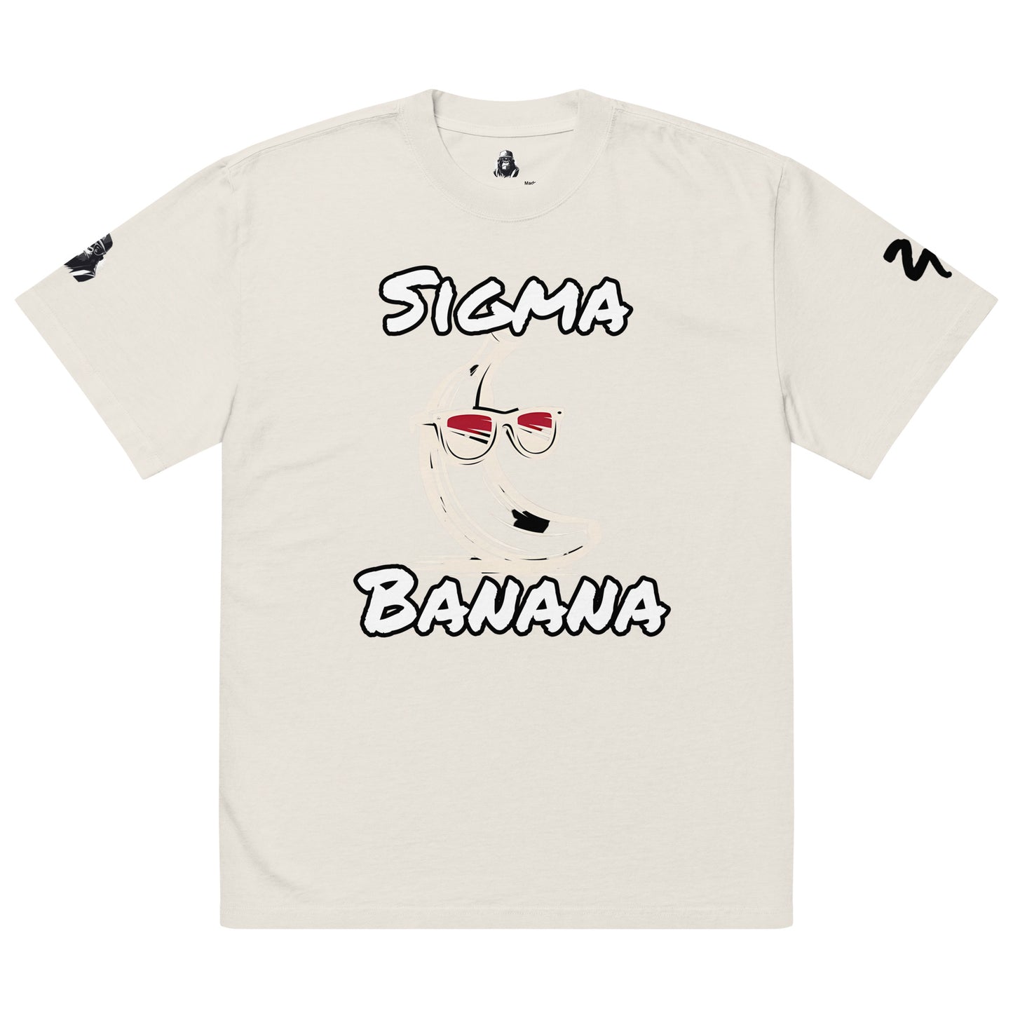 2 Tired Gorillaz, (2TG, Sigma Banana) Oversized faded t-shirt